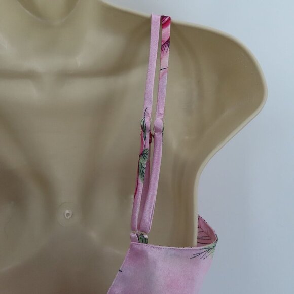 Gilligan & OMalley Women Small Pink Rose Flower V Neck Tank Top Pants Pajama Set - Picture 7 of 13